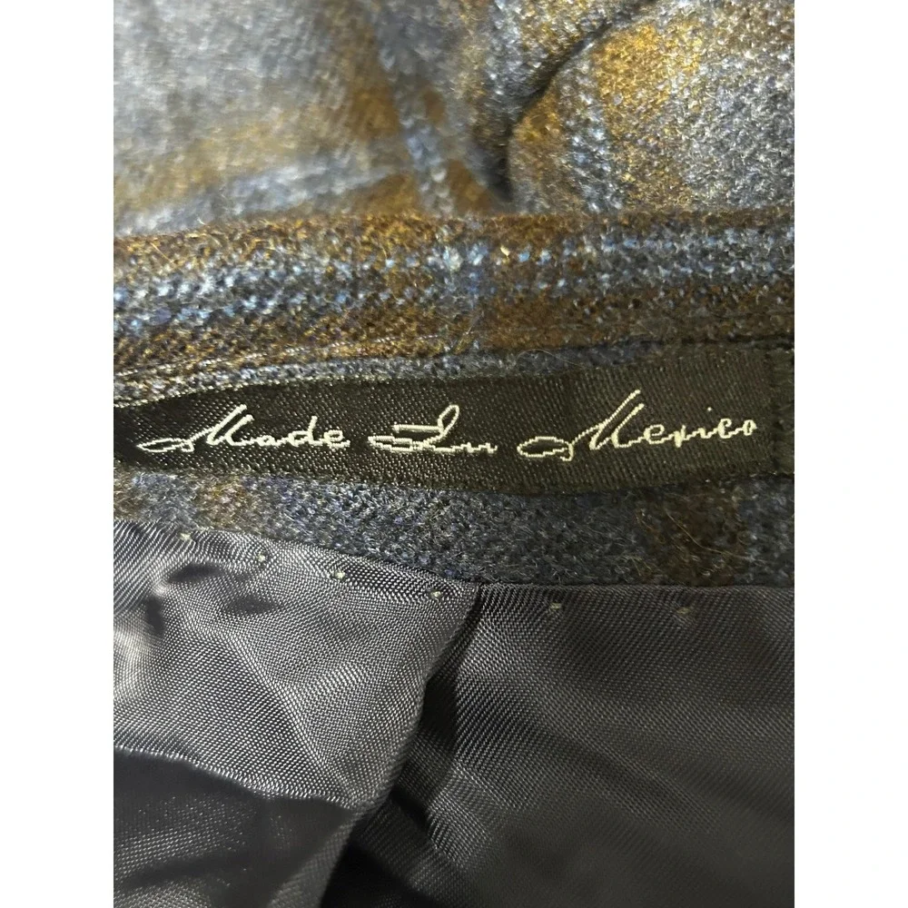 Strong Suit Cutlass Blue Windowpane Wool Cashmere Silk Blazer Sport Coat‎ 38R